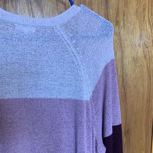 Maurices plus size 3 women’s long sleeve cardigan blue purple color blocks - Picture 7 of 11